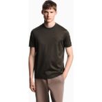 Emporio Armani Erkek Pamuklu Normal Kalıp Yuvarlak Yakalı Logo Işlemeli Kısa Kollu Haki T-Shirt EM002963 AF10761-U8120