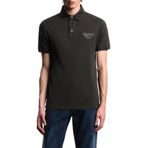 Emporio Armani Erkek Polo Yaka T-Shirt, Kısa Kollu, Pike Pamuklu, Siyah, S Beden