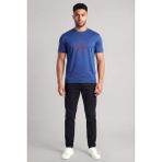 Emporio Armani Erkek Regular Fit Desenli Yuvarlak Yakalı Kısa Kollu Lacivert T-Shirt EM004995 AF13747-UB093 - 3XL