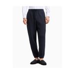 Emporio Armani Erkek Regular Fit Jakarlı Lastikli Bağcıklı Bel Lacivert Eşofman Altı -UB118 EM001106 AF13700