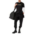 EMPORIO ARMANI Erkek Regular Fit Pamuklu Belden Bağlamalı Pantolon, Siyah, L