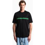 Emporio Armani Erkek Regular Fit Yumuşak Dokulu Kabartmalı Pamuklu Yuvarlak Yakalı Kısa Kollu Siyah T-Shirt EM004520 AF13747-UC001 - XL