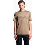 Emporio Armani Erkek Regular Fit Yuvarlak Yakalı Logo Işlemeli Pamuklu Kısa Kollu Bej T-Shirt EM003007 AF18312-U6189 - 2XL