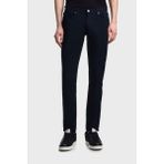 Emporio Armani Erkek Slim Fit Pamuklu Dar Paça Deri Logo Etiketli Lacivert Jeans EM000121 AF22611-UB118 - 32 / 30