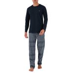 Emporio Armani Erkek Uzun Pijama Takımı, Armani Mavi/Her Yerde Logo, XXL