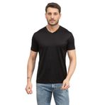 Emporio Armani Erkek V Yaka Kısa Kollu T-Shirt, Regular Fit, Siyah, S
