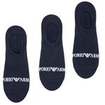 EMPORIO ARMANI Invisibile 3'lü paket erkek çorabı, Mavi (Armani Blue)/Mavi/BL, S-M