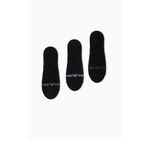 EMPORIO ARMANI Invisibile 3'lü paket erkek çorabı, siyah, L-XL