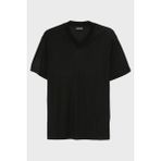 Emporio Armani Ipek Karışımlı Regular Fit V Yaka Jarse T Shirt Erkek T Shirt EM003465 AF13721 UC001 - Siyah