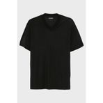 Emporio Armani İpek Karışımlı Regular Fit V Yaka Jarse T Shirt Erkek T SHİRT EM003465 AF13721 UC001