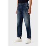 Emporio Armani J69 Streç Pamuklu Düşük Bel Loose Fit Boru Paça Jeans Erkek Kot Pantolon 6R1J69 1dqtz 0942 - 33 - Koyu Mavi