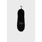 Emporio Armani Jakarlı Kartal Logolu 3 Pack Babet Çorap Erkek Çorap EM000548 AF12271 MC061 - S - M - Siyah