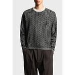 Emporio Armani Jakarlı Logo Baskılı % 100 Yün Bisiklet Yaka Kazak Erkek Kazak EM002630 AF14199 FC104 - Siyah - 2XL