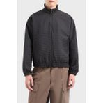 Emporio Armani Jakarlı Logo Baskılı Regular Fit Pamuklu Dik Yaka Mont Erkek Mont EM001002 AF13688 U8168 - Siyah - 52