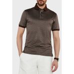 Emporio Armani Jakarlı Pamuk Düğmeli Polo Yaka T Shirt Erkek Polo Yaka T Shirt EM000788 AF12916 F6052 - Kahve - 2XL