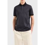 Emporio Armani Jakarlı Pamuk Düğmeli Polo Yaka T Shirt Erkek Polo Yaka T Shirt EM000788 AF12916 FC176 - Siyah - 3XL