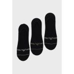Emporio Armani Jakarlı Streç Pamuklu 3 Pack Babet Çorap Erkek Çorap EM000548 AF12276 MC061 - Siyah - L - XL