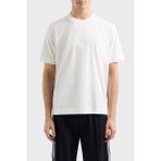 Emporio Armani Kabartmalı Logo % 100 Pamuk Regular Fit Bisiklet Yaka T Shirt Erkek T Shirt EM001040 AF13669 U0003 - Beyaz - 2XL