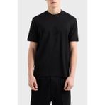 Emporio Armani Kabartmalı Logo % 100 Pamuk Regular Fit Bisiklet Yaka T Shirt Erkek T Shirt EM001040 AF13669 UC001 - Siyah - XL