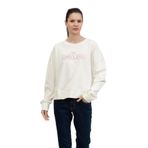 Emporio Armani Kadın Bisiklet Yaka Sweatshirt, Warm White, L Beden
