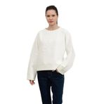 Emporıo Armanı Kadın Bisiklet Yaka Sweatshirt,Warm Whıte L