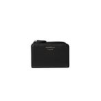 Emporio Armani Kadın Cüzdanı Altın Ön Ekran Baskılı Logo Fermuarlı Bozuk Para Cüzdan, İç Cepler, Boyut 13 x 9 x 1,5 cm, Düğme Kapatma, Siyah, siyah, Taglia Unica