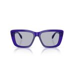 Emporio Armani Kadın Ea4246u Evrensel Fit Kedi Gözü Güneş Gözlüğü, Parlak Şeffaf Mor/Menekşe, 54 mm