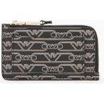Emporio Armani Kadın Fermuarlı Dış Cepli Monogram Kartal Logolu Siyah Cüzdan EW000367 AF11951-FC033