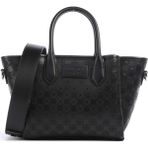 Emporio Armani Kadın Logo Kabartma Desen Fermuar Kapama Kısa Kulp Siyah Omuz Çantası EW002328 AF25207-MC201