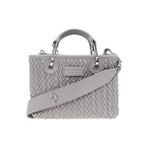 Emporio Armani Kadın Örgü Desenli Çapraz Omuz Askılı Gri Omuz Çantası EW000382 AF18941-U8028