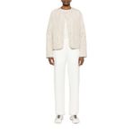 EMPORIO ARMANI Kadın Relaxed Fit Jarse Pantolon, Beyaz, M