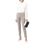 EMPORIO ARMANI Kadın Skinny Fit Pamuklu Normal Bel Düz Paça Pantolon, Gri, 40