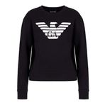 Emporio Armani Kadın Sweatshirt, Bisiklet Yaka, Siyah, M Beden