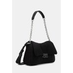 Emporio Armani Kadın Zincir Askı Deri Metal Logo Kapamalı Siyah Omuz Çantası EW002644 AF22792-UC001