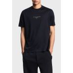 Emporio Armani Logo Baskılı Pamuklu Regular Fit Bisiklet Yaka T Shirt Erkek T Shirt EM002838 AF10761 UB118 - Lacivert - 2XL