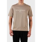 Emporio Armani Logo Işlemeli Regular Fit Pamuklu Bisiklet Yaka T Shirt Erkek T Shirt EM001033 AF10017 M6085 - Bej - XL