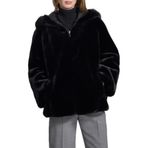 Emporio Armani Logo Nakışlı Çift Taraflı Comfort Fit Suni Kürklü Kaban Bayan KABAN EW001467 AF14618 UC001