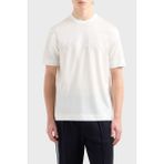 Emporio Armani Logo Nakışlı Pamuklu Regular Fit Bisiklet Yaka T Shirt Erkek T Shirt EM001070 AF13747 U0003 - Beyaz