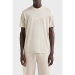 Emporio Armani Logo Nakışlı Pamuklu Regular Fit Bisiklet Yaka T Shirt Erkek T Shirt EM001070 AF13747 U1098 - Bej - XL