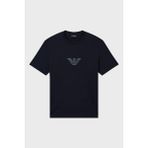 Emporio Armani Logolu % 100 Pamuk Regular Fit Bisiklet Yaka T Shirt Erkek T Shirt EM004583 AF13669 MB561 - Lacivert - 3XL