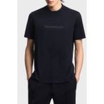 Emporio Armani Logolu % 100 Pamuk Regular Fit Bisiklet Yaka T Shirt Erkek T Shirt EM004583 AF13669 MB563 - Lacivert - 2XL