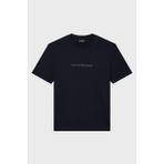Emporio Armani Logolu % 100 Pamuk Regular Fit Bisiklet Yaka T Shirt Erkek T Shirt EM004583 AF13669 MB563 - Lacivert