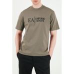 Emporio Armani Logolu Pamuklu Regular Fit Bisiklet Yaka T Shirt Erkek T Shirt EM005551 AF25183 F6038 - Haki - 2XL