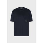 Emporio Armani Logolu Pamuklu Regular Fit Tek Göğüs Cepli T Shirt Erkek T Shirt EM002978 AF10761 UB118 - Lacivert