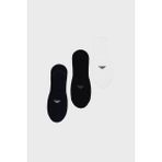 Emporio Armani Logolu Streç Pamuklu 3 Pack Babet Çorap Erkek Çorap EM000548 AF14446 M0091 - L - XL - Mavi - Siyah - Beyaz
