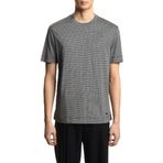 Emporio Armani Mikro Baskılı Pamuk Karışımlı Regular Fit T Shirt Erkek T SHİRT EM004914 AF24857 F1158