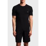 Emporio Armani Modal Slim Fit Logolu Bisiklet Yaka T Shirt Erkek T Shirt EM000379 AF18894 UC001 - Siyah - XL