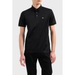 Emporio Armani Pamuk Karışımlı Logolu Düğmeli Polo Yaka T Shirt Erkek Polo Yaka T Shirt EM001704 AF10017 MC184 - Siyah - 2XL