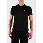 Emporio Armani Pamuk Karışımlı Regular Fit Bisiklet Yaka T Shirt Erkek T Shirt EM001702 AF10017 MC184 - Siyah
