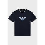 Emporio Armani Pamuk Karışımlı Slim Fit Bisiklet Yaka T Shirt Erkek T Shirt EM005271 AF10017 UB118 - Lacivert - 3XL